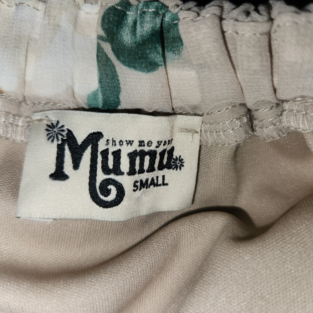 Show Me Your MuMu Cream Floral Print Sleeveless Maxi Dress size Small - Picture 2 of 8